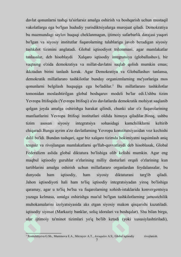 Jahon iqtisodiyotining globallashuvi afzalliklari 7