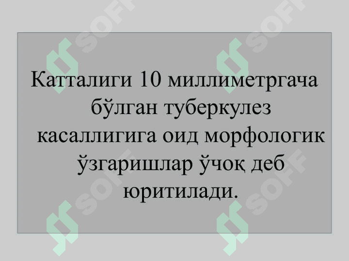 O‘pkaning o‘choqli, yallig‘langan tuberkulezi va o‘pka tuberkulemasi 2