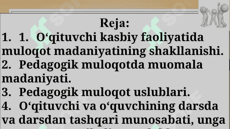 O’qituvchi faoliyatida muloqot madaniyati va psixologiyasi. 2