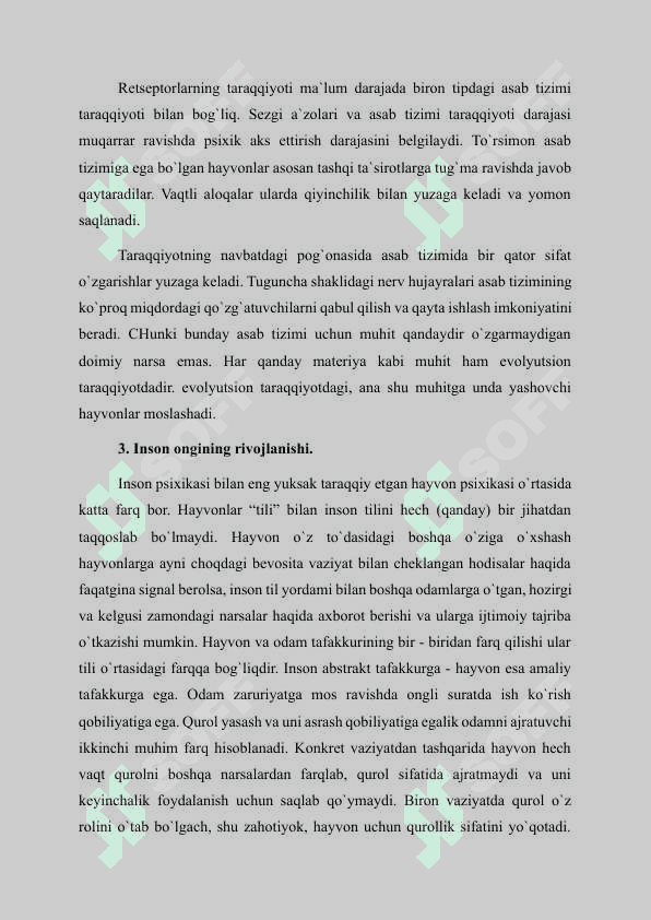 Psixikaning filogenetik taraqqiyoti 6