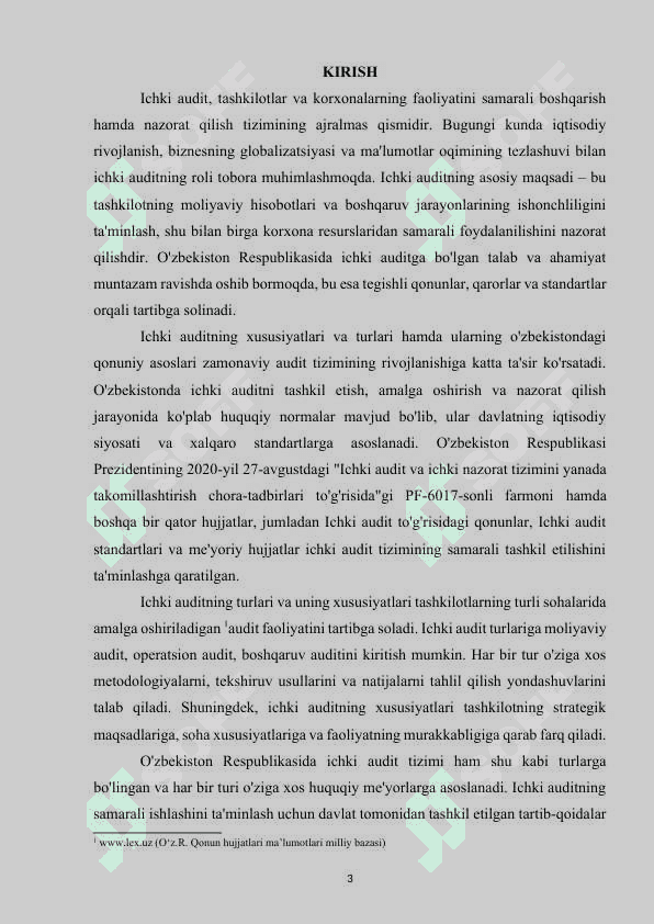 ICHKI AUDIT XUSUSIYATLARI VA ICHKI AUDIT TURLARI 3