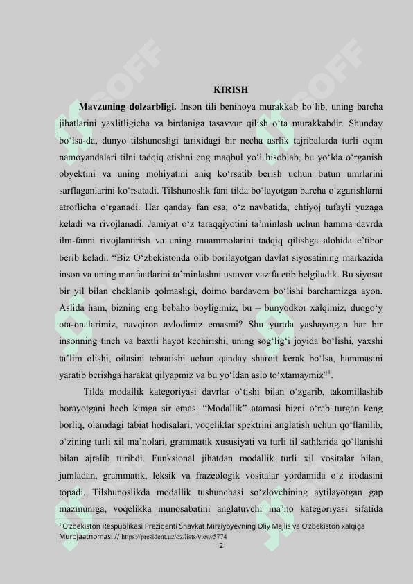 Bаdiiy mаtndа subyеktiv mоdаllikning ifоdаlаnishi  (U.Hаmdаmning “Otа” rоmаni misоlidа) 2