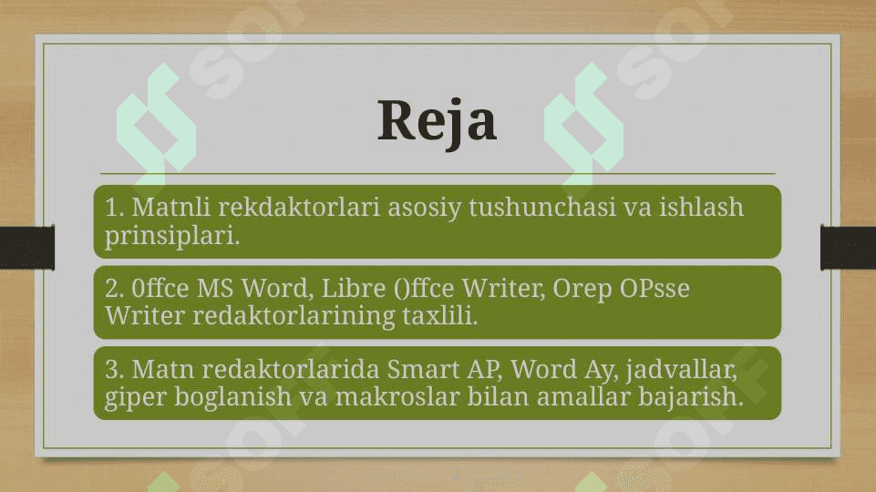 Zamonaviy matn redaktorlari 2