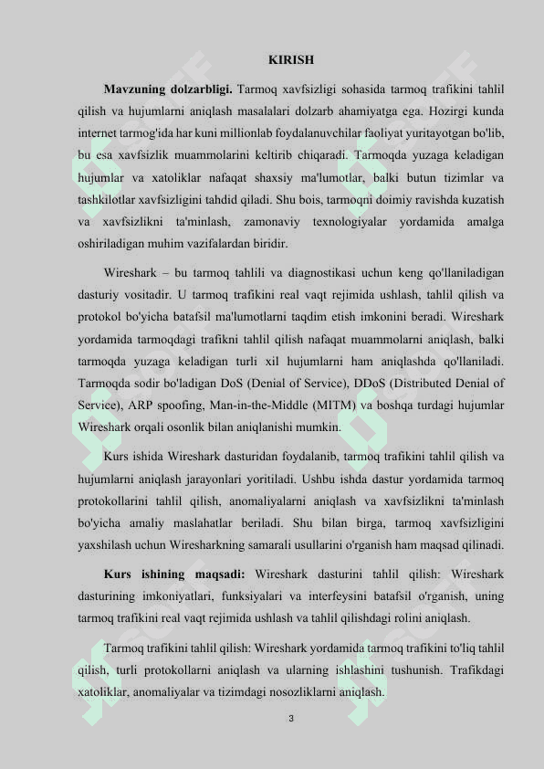 WERISHARK YORDAMIDA TARMOQ TARFFIKINI TAHLIL QILISH VA HUJUMLARNI ANIQLASH 3