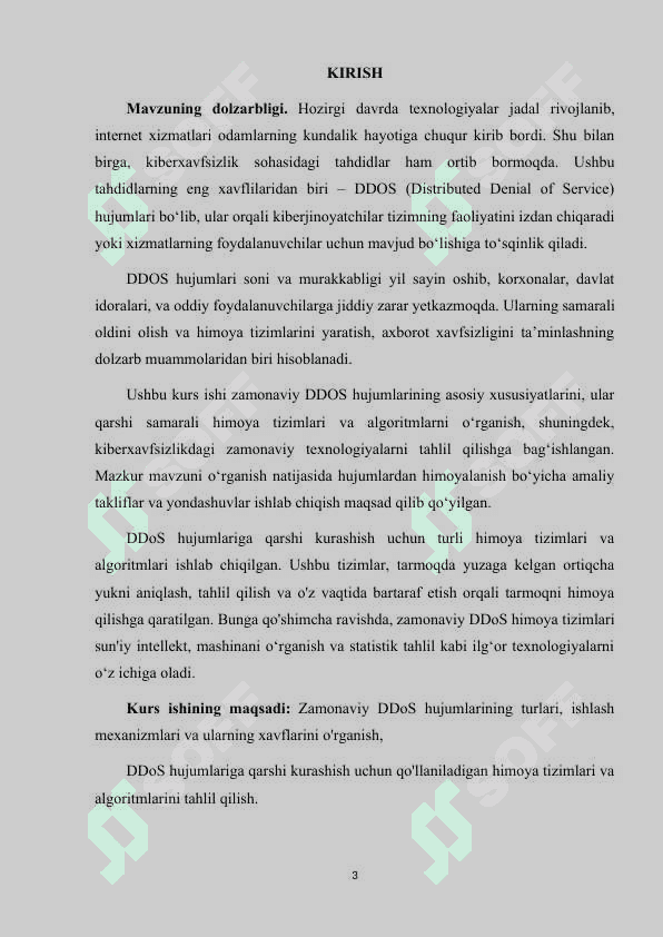 ZAMONAVIY DDOS HUJUMLARGA QARSHI SAMARALI HIMOYA TIZIMLARI VA ALGORITMLARI 3