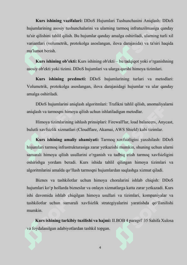 ZAMONAVIY DDOS HUJUMLARGA QARSHI SAMARALI HIMOYA TIZIMLARI VA ALGORITMLARI 4