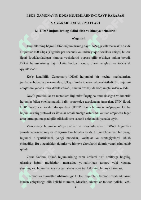 ZAMONAVIY DDOS HUJUMLARGA QARSHI SAMARALI HIMOYA TIZIMLARI VA ALGORITMLARI 5