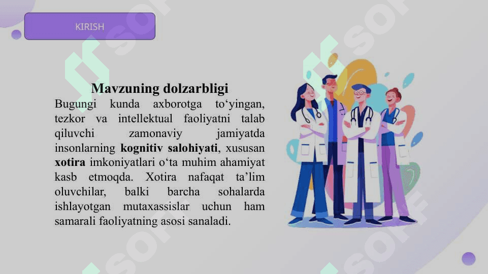 Xotira mexanizimlari Funksional mexanizimlar va xotira 3