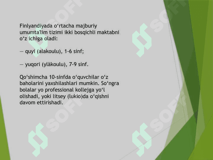 Finlyandiya ta’lim tizimining o’ziga xos xususiyatlari 4