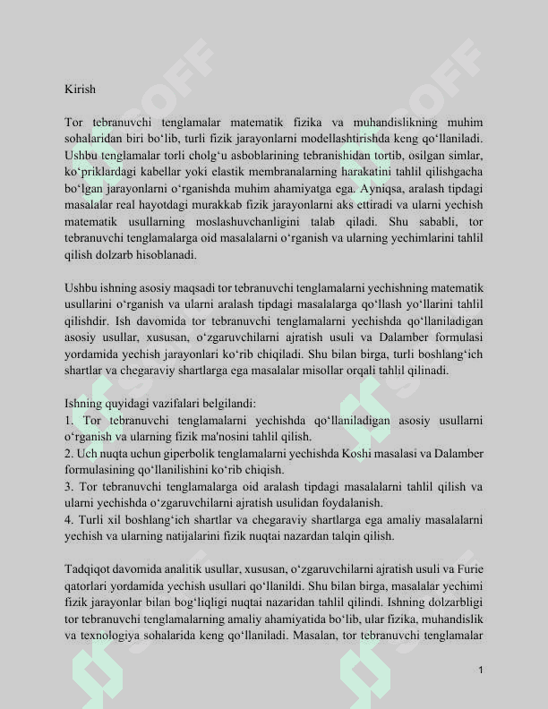 Tor terbanishli masalani yechish usulari 2