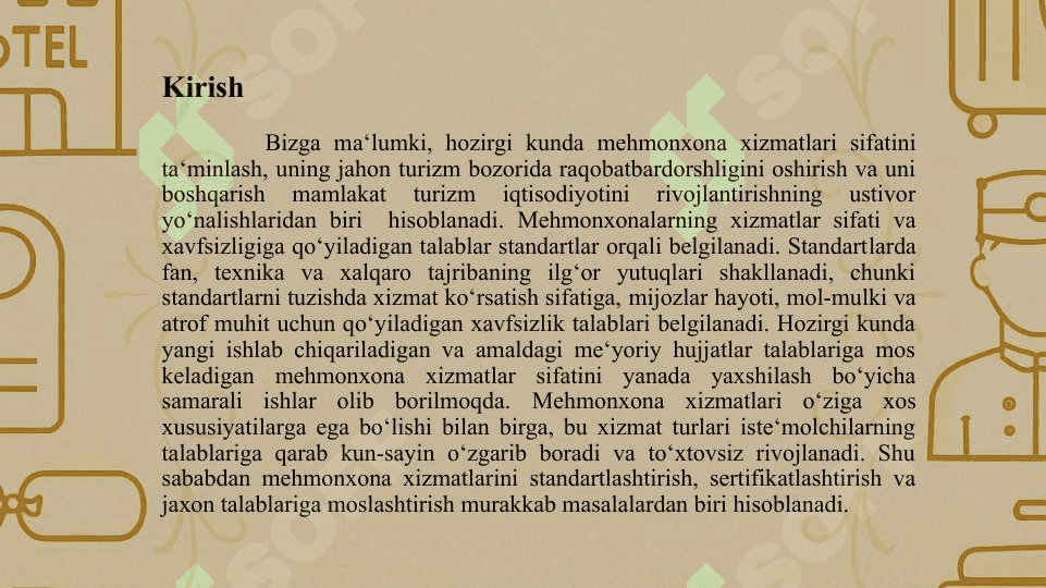 mehmonxona faoliyatini standartlashtirish 3