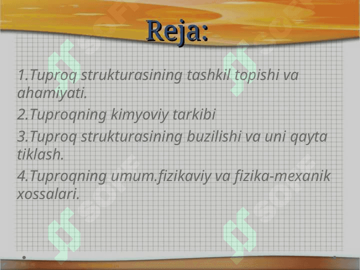 Tuproqning kimyoviy tarkibi va tuproqdagi  mikroelementlar 2