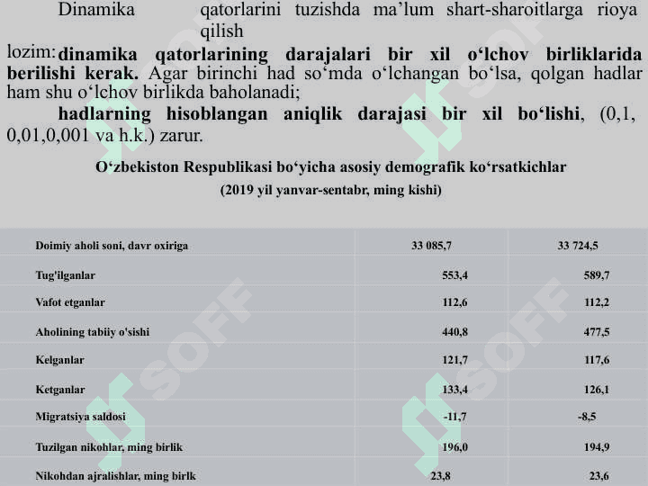 Dinamikani statistik о‘rganishusullari 8