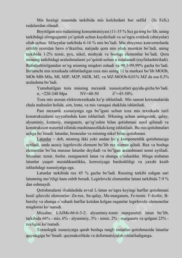 Rangli  metallar va ularning mikrostrukturalari 3