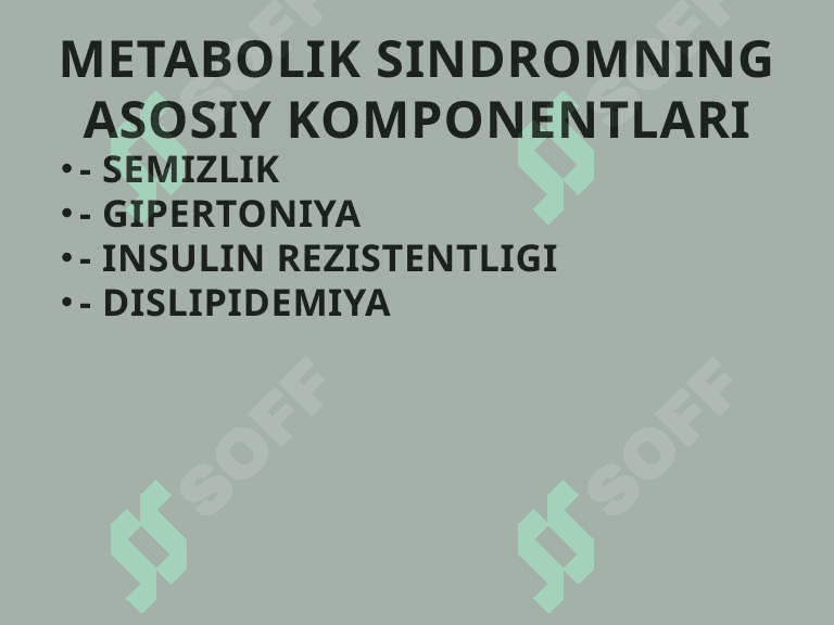 Metabolik sindromda jarrohlik infeksiyalarini davolash. 2