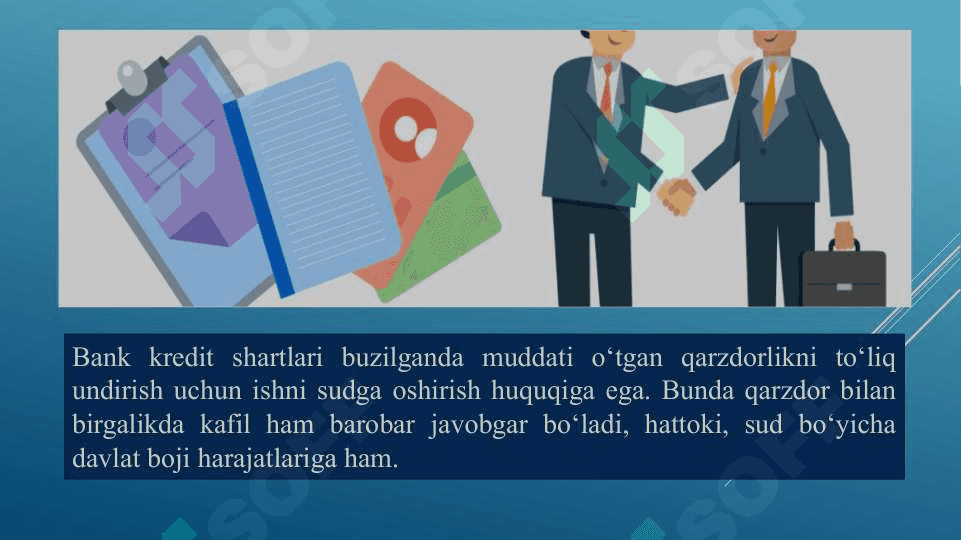 Kafillik - MAJBURIYATLARNI BAJARILISHINI TA’MINLASH USULI SIFATIDA 4