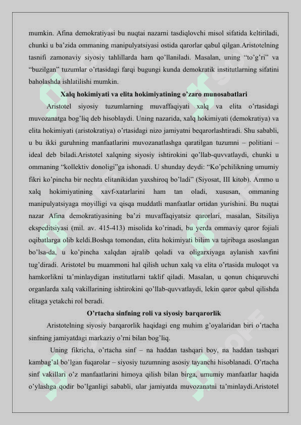 Aristotelning ijtimoiy-iqtisodiy va siyosiy qarashlari 25 7