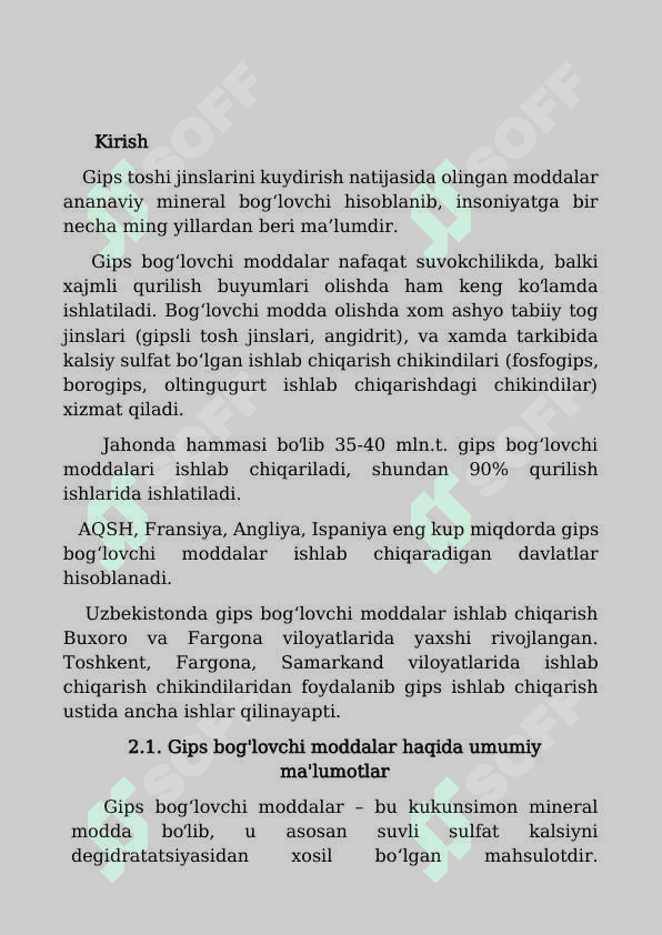 Havoda qotuvchi bog'lovchi moddalar 2
