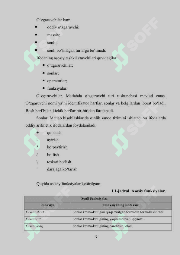MATEMATIK TIZIMLARDA TRIGONOMETRIC FUNKSIYALAR BILAN ISHLASH (KURS ISHI) 6