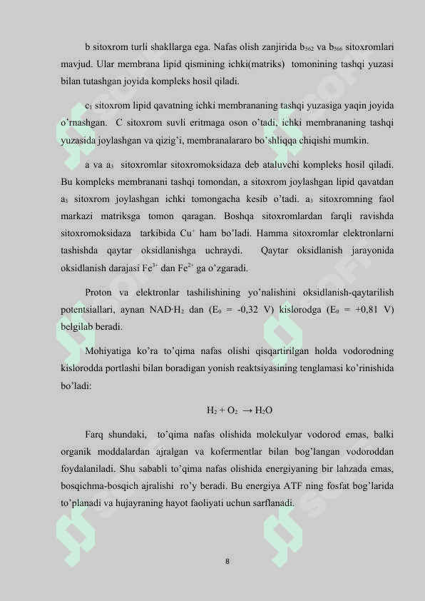 Karbonot angidirid va kislorodning o'simliklar hayotida ahamiyati 8