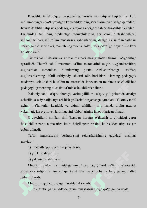 Kasbiy ta’lim mutaxasislarining malaka oshirish faoliyati 7