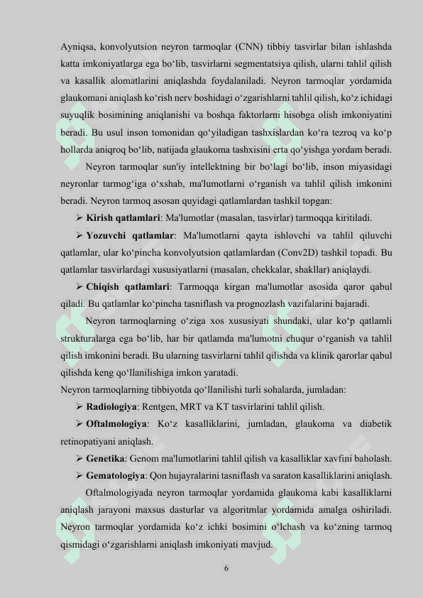 Sun’iy intellekt usullari yordamida ko‘z kasalliklarini aniqlash dasturini ishlab chiqish 6