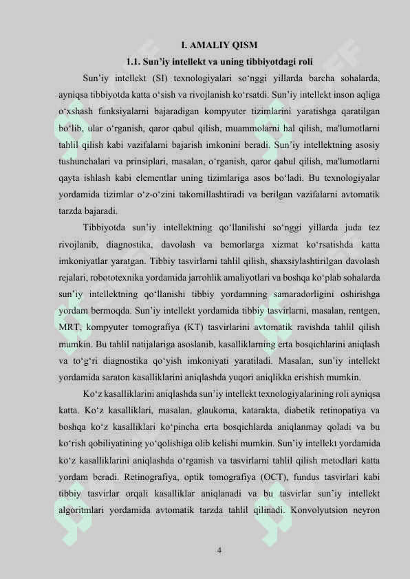 Sun’iy intellekt usullari yordamida ko‘z kasalliklarini aniqlash dasturini ishlab chiqish 4