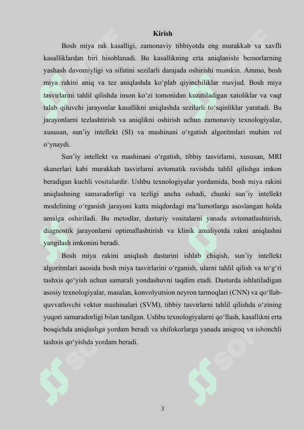 Sun’iy intellekt dasturiy vositalari asosida bosh miya rak kasalligini aniqlash dasturini ishlab chiqish 3