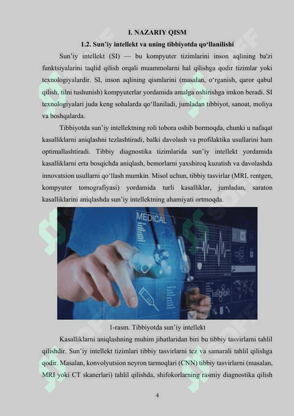 Sun’iy intellekt dasturiy vositalari asosida bosh miya rak kasalligini aniqlash dasturini ishlab chiqish 4