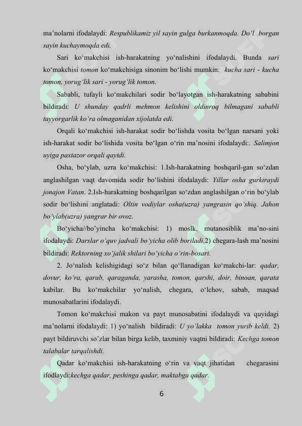 Ko‘makchi. Ot ko‘makchi. Fe’l ko‘makchilar. Ko‘makchilarning tarixiy shakllari 6