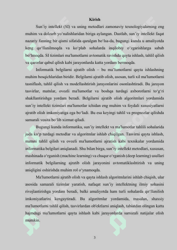 Sun’iy intellektda usullari yordamida ma’lumotlarning informatik belgilarini ajratib olish algoritmini ishlab chiqish 3