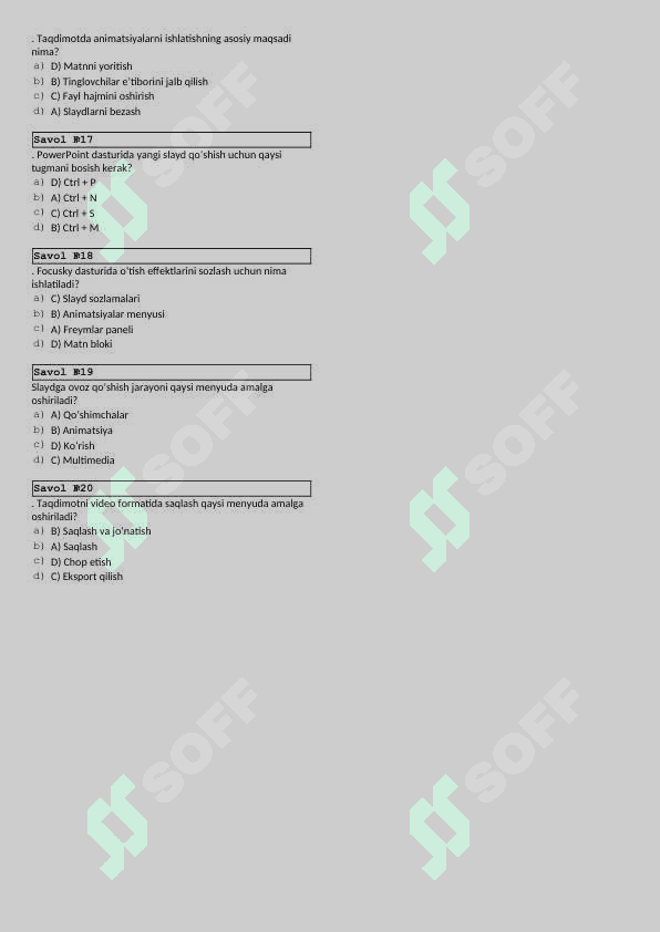 informatikadan test 8