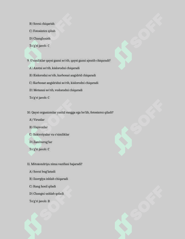 9-sinf bialogiya tstlar 3