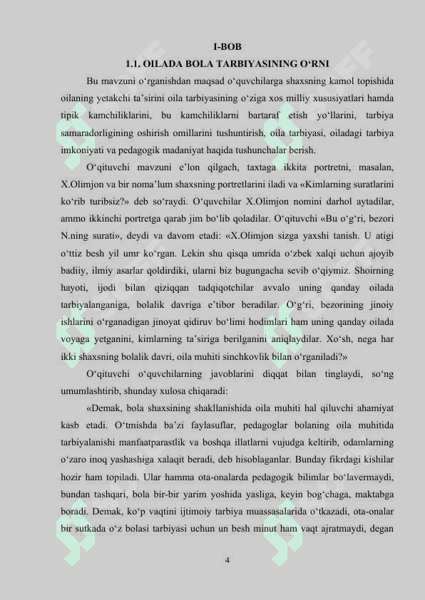 BOSHLANGICH SINF O’QUVCHILARINI TARBIYALASHDA TEJAMKORLIKDAN FOYDALANISH 4