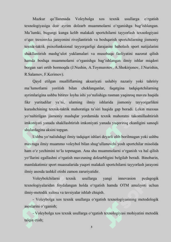 Jismoniy tarbiya darslarida voleybol texnik usullarini o‘rgatish 3