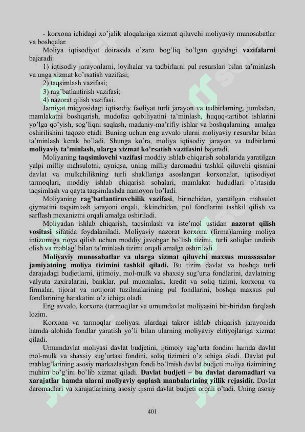 MOLIYA TIZIMI VA MOLIYAVIY SIYOSAT 2