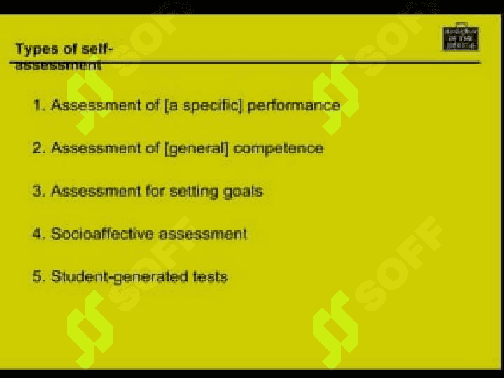 TOPIC IS TYPES OF ASSESSMENT AND SELF-ASSESSMENT 3