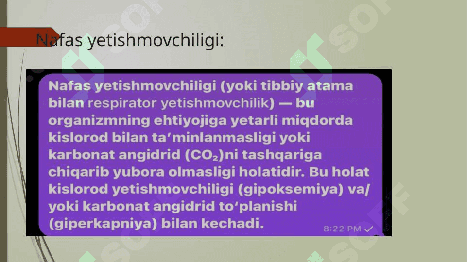 Nafas yetishmovchiligi 2