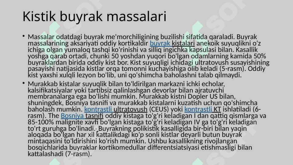 Buyrak ultratovush tekshiruvi - Renal ultrasonography 8