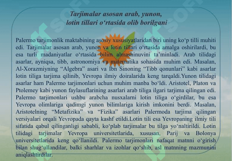 O’RTA ASR PALERMO TARJIMONLARI 6