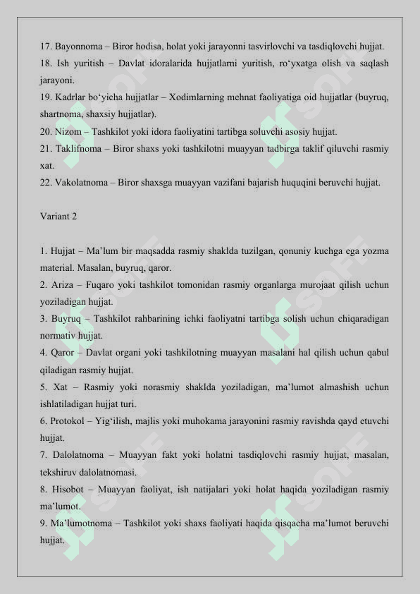 Sohaga oid lug’atlardan foydalangan holda  so’zlarga izoh yozish 2