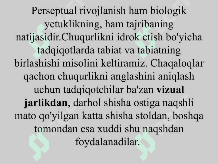 Kognitiv rivojlanish kognitiv jarayonlar nazariyasi 8
