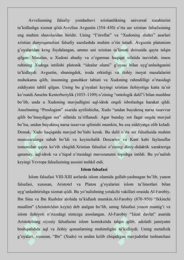 O’rta asr falsafasi 25. 7