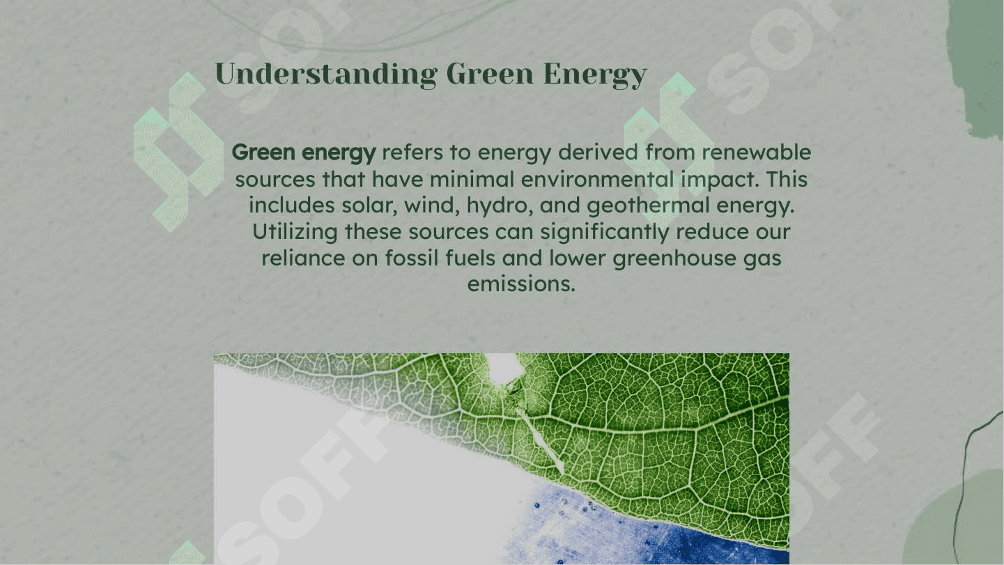 Sources of energy Green energy. Saving energy. 3