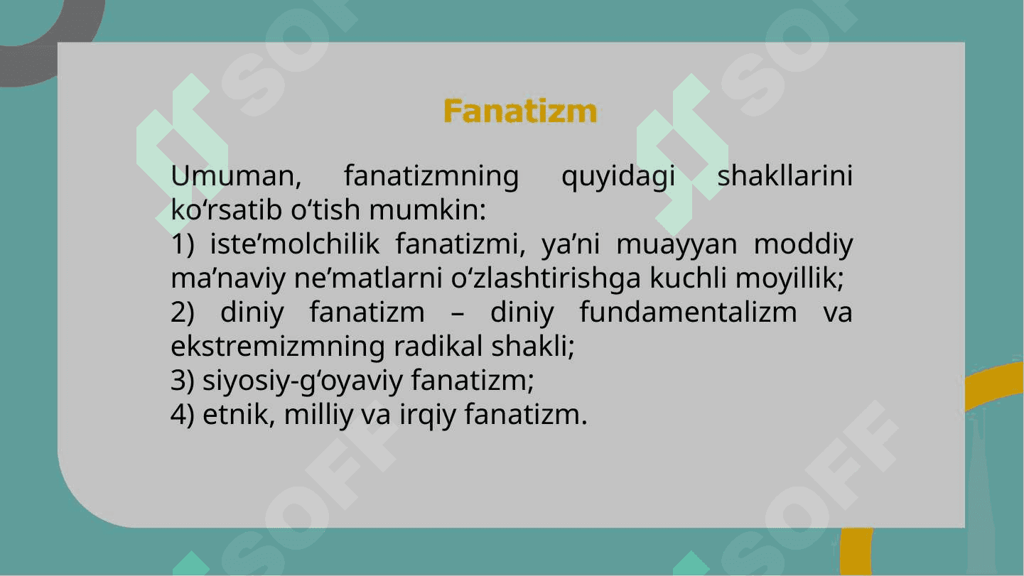 FANATIZIM VA MAZHAXIZIM 4