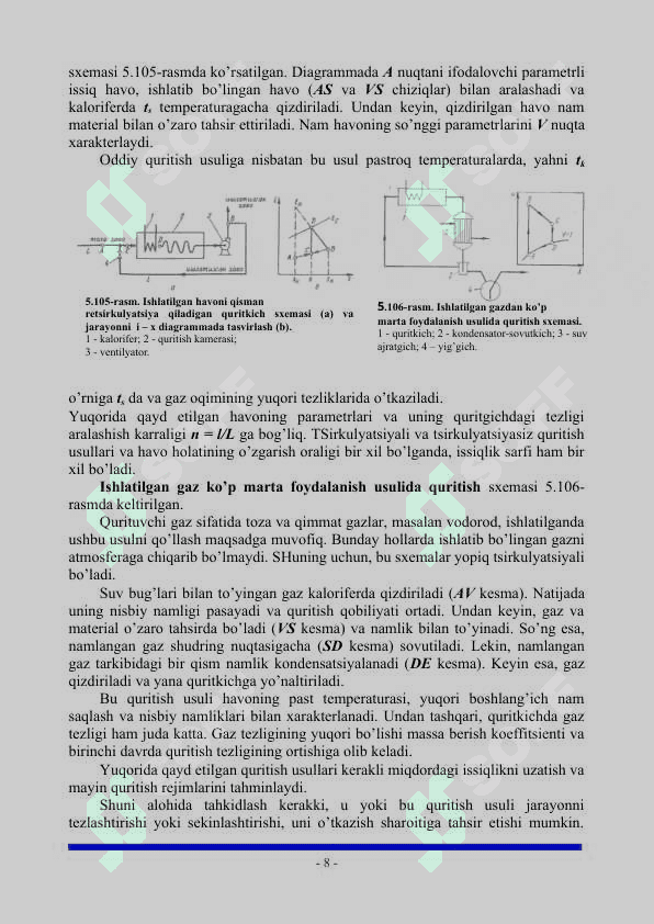 QURITISH JARAYONI VA SUYUQLIKLARNI EKSTRAKTSIYALASH 8