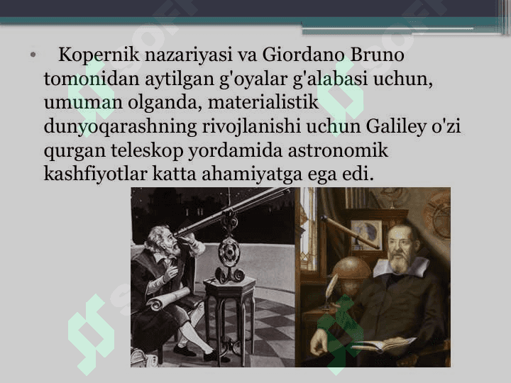 Galileyning falsafiy qarashlari. 5
