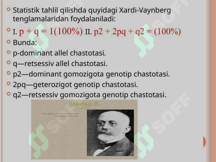 Antropogenetika usullari: Populatsion-statistik usul. Molekular Genetik usul. 8