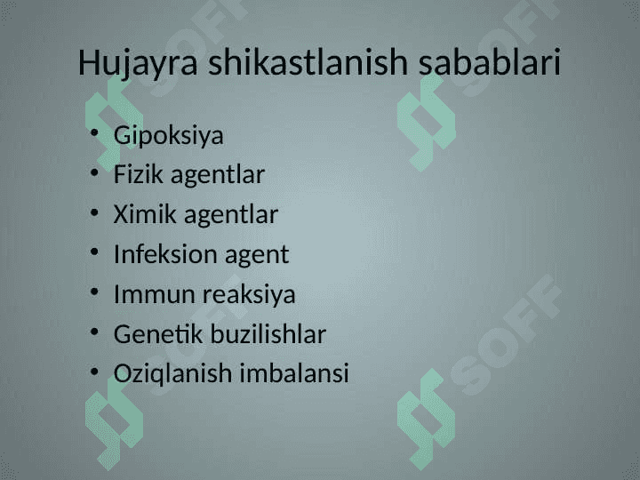 Hujayra shikastlanishi 5