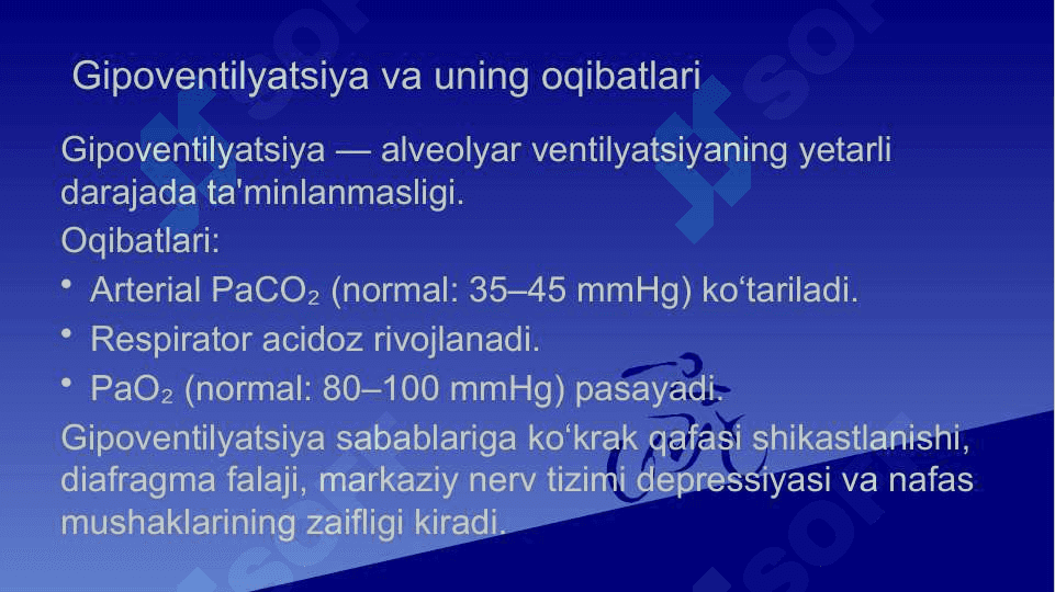 O’pka ventelatsiyasi . Insonda auskultatsiya 8